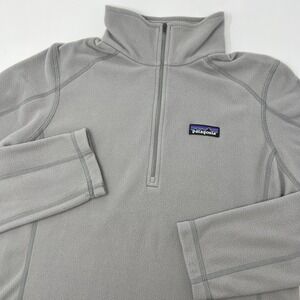 Patagonia Micro D 1/4 Zip Fleece Pullover Gray Women's‎ Medium 26278 EUC